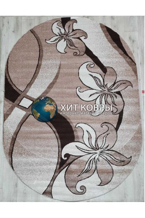 Российский ковер Avrora 16737 Бежевый овал
